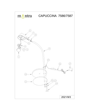 ***OFER/DES*** CAPUCCINA * SOBREMESA LED ALTA 7W